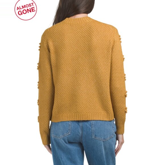 CARTOLINA NANTUCKET Yellow Cashmere Blend Amie Sweater - Picture 2 of 2